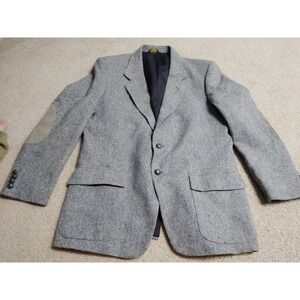 Vintage Farah Wool Blazer Men's 42R USA Made Blue Gray Pebbled Colors